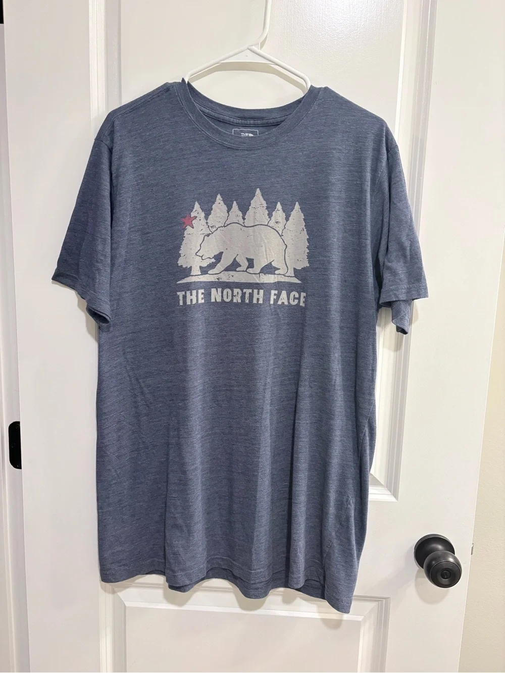 The North Face Heather Navy Bear & Trees Graphic Tee